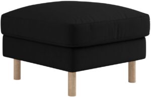 Micadoni Čern&aacute; sametov&aacute; podnožka Eden 64 x 64 cm