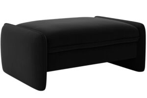 Micadoni Čern&aacute; sametov&aacute; podnožka Georgia 115 x 70 cm