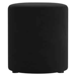 Micadoni Čern&yacute; sametov&yacute; taburet Dia 40 cm
