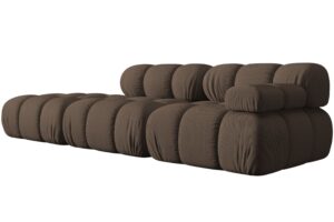 Micadoni Hněd&aacute; čtyřm&iacute;stn&aacute; pohovka Bellis 282 cm