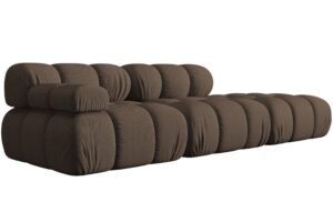 Micadoni Hněd&aacute; čtyřm&iacute;stn&aacute; pohovka Bellis 282 cm