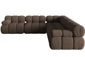 Micadoni Hněd&aacute; rohov&aacute; pohovka Bellis 282 cm