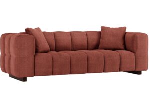 Micadoni Kor&aacute;lově červen&aacute; rozkl&aacute;dac&iacute; pohovka Puma 260 cm