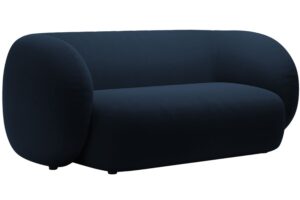 Micadoni Kr&aacute;lovsky modr&aacute; sametov&aacute; dvoum&iacute;stn&aacute; pohovka Kate 183 cm