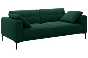 Micadoni Lahvově zelen&aacute; sametov&aacute; čtyřm&iacute;stn&aacute; pohovka Bemy 230 cm