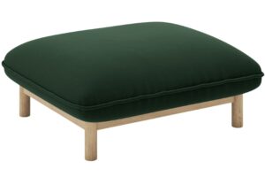 Micadoni Lahvově zelen&aacute; sametov&aacute; podnožka Ada 80 x 65 cm