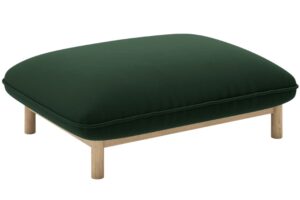 Micadoni Lahvově zelen&aacute; sametov&aacute; podnožka Ada 95 x 65 cm