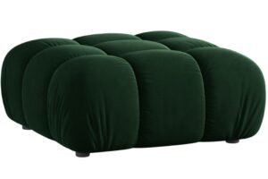 Micadoni Lahvově zelen&aacute; sametov&aacute; podnožka Bellis 94 x 94 cm