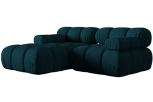 Micadoni Modr&aacute; rohov&aacute; pohovka Bellis 188 cm