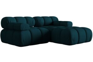 Micadoni Modr&aacute; rohov&aacute; pohovka Bellis 188 cm