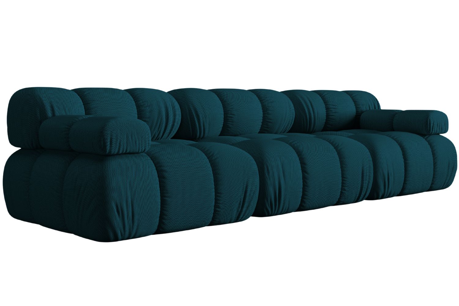 Micadoni Modrá trojmístná pohovka Bellis 282 cm