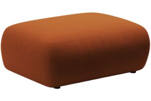 Micadoni Oranžov&aacute; sametov&aacute; podnožka Kate 99 x 60 cm