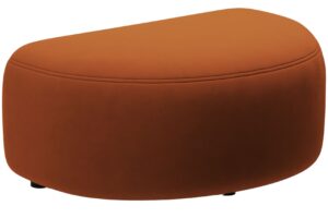 Micadoni Oranžov&aacute; sametov&aacute; podnožka Kate II. 99 x 60 cm