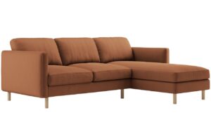 Micadoni Oranžov&aacute; sametov&aacute; rohov&aacute; pohovka Eden 250 cm