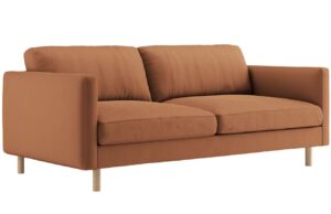 Micadoni Oranžov&aacute; sametov&aacute; trojm&iacute;stn&aacute; pohovka Eden 173 cm