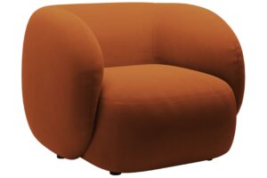 Micadoni Oranžov&eacute; sametov&eacute; křeslo Kate