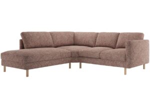 Micadoni Růžov&aacute; rohov&aacute; pohovka Eden 267 cm