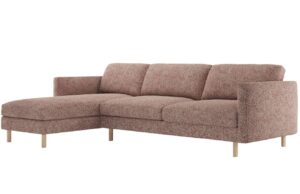 Micadoni Růžov&aacute; rohov&aacute; pohovka Eden 286 cm