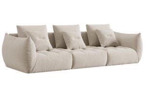 Micadoni Sametov&aacute; pohovka Bloom 332 cm