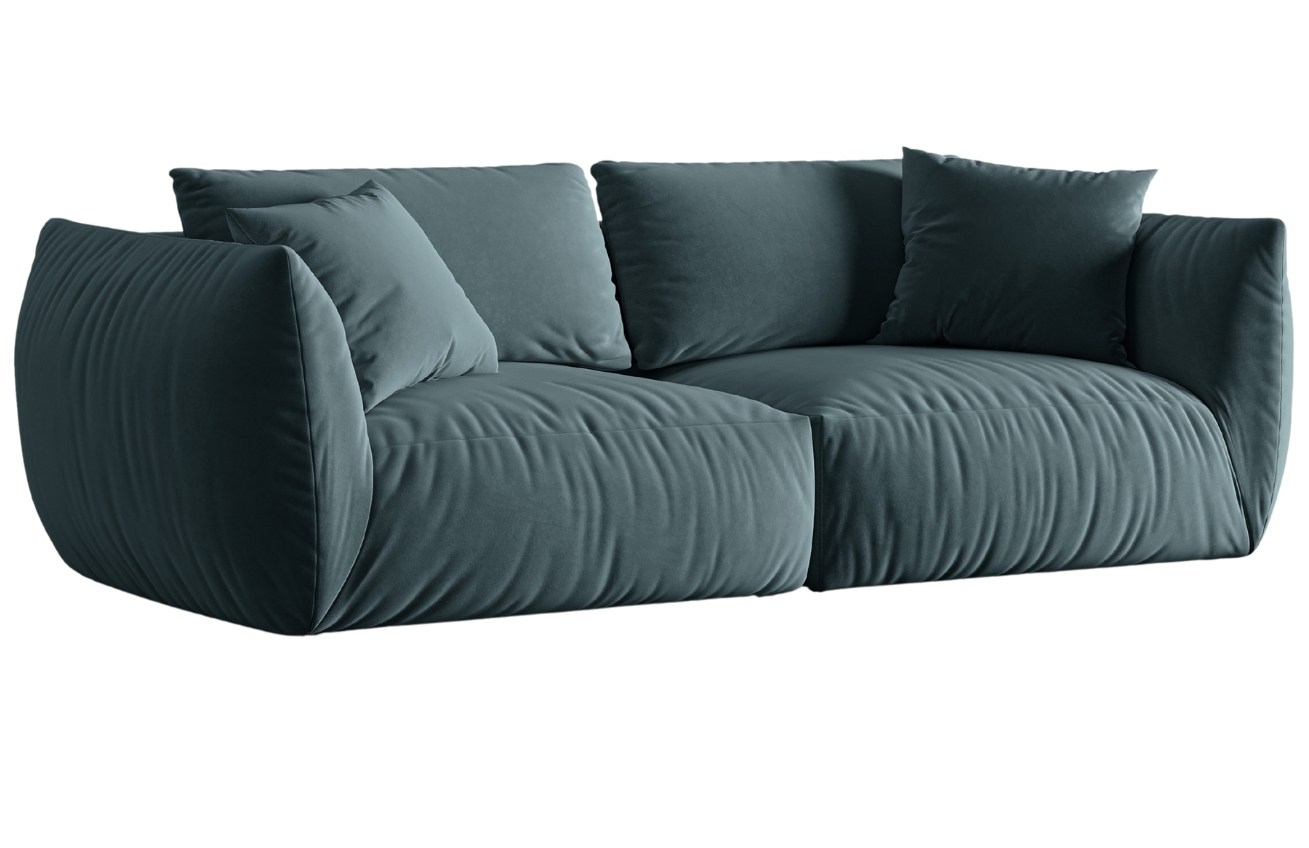 Micadoni Sametová pohovka Chris 260 cm