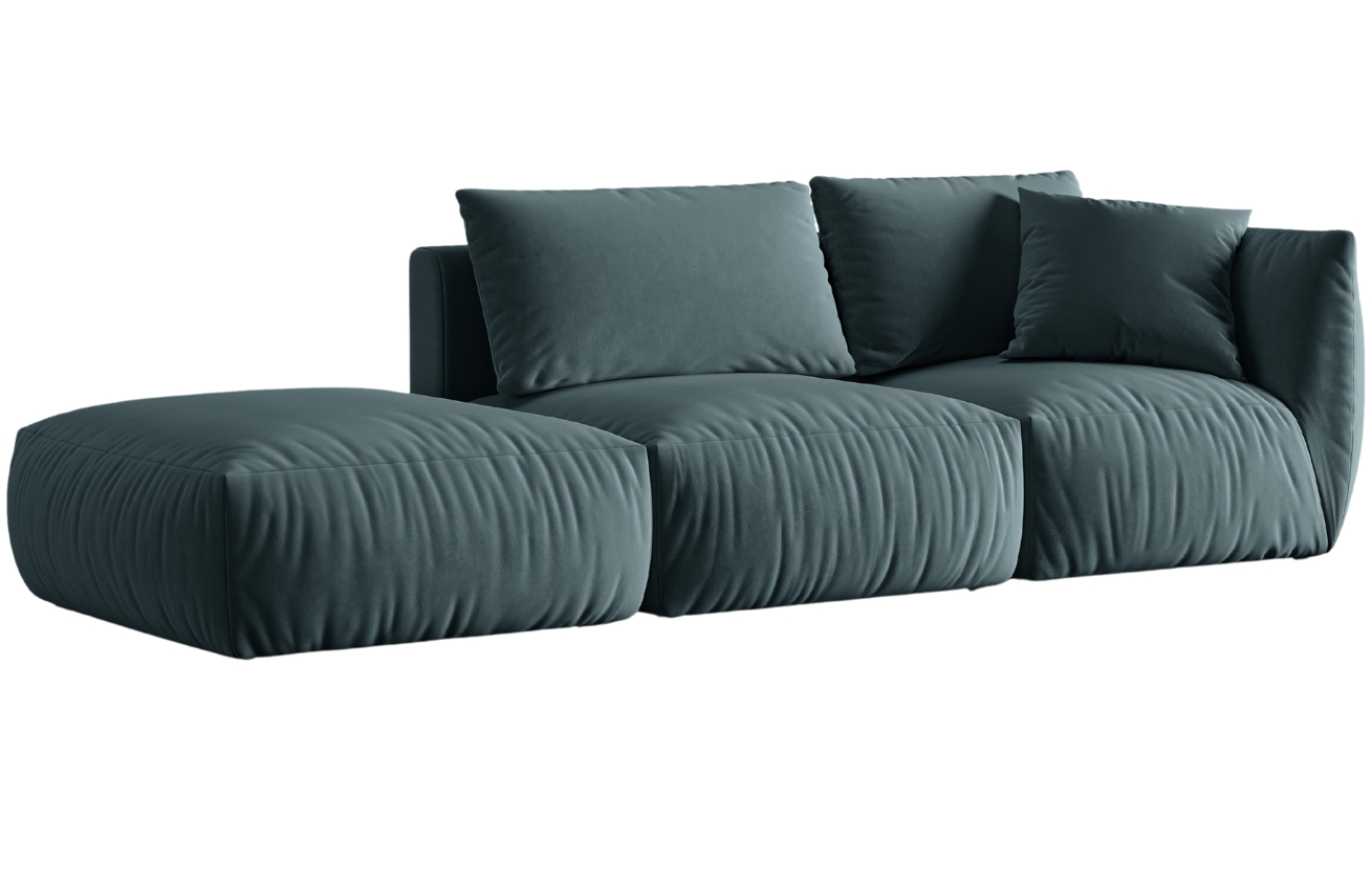 Micadoni Sametová pohovka Chris 315 cm