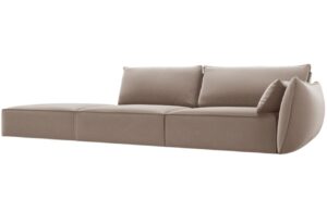 Micadoni Sametov&aacute; pohovka Kaelle 264 cm