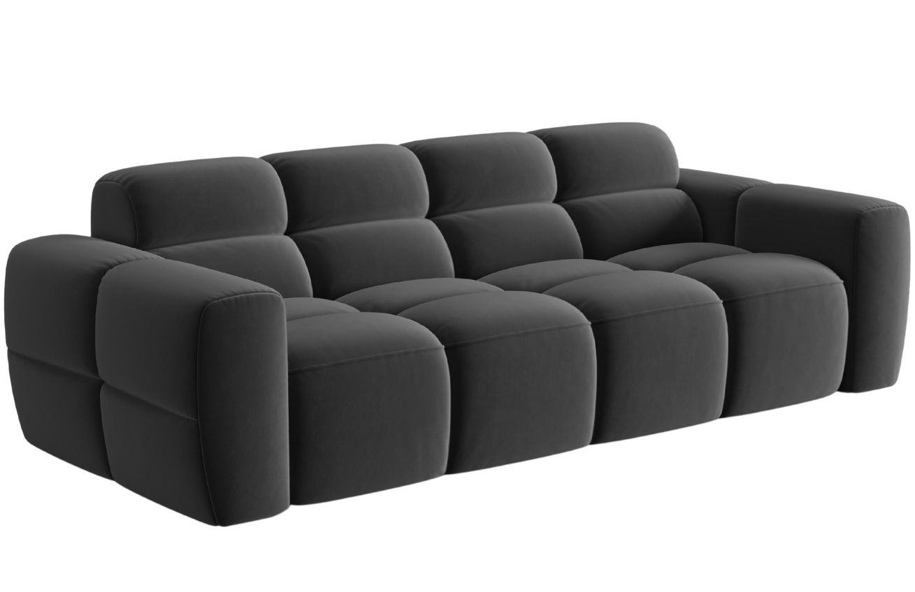 Micadoni Sametová pohovka Lisa 256 cm