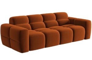 Micadoni Sametov&aacute; pohovka Lisa 256 cm