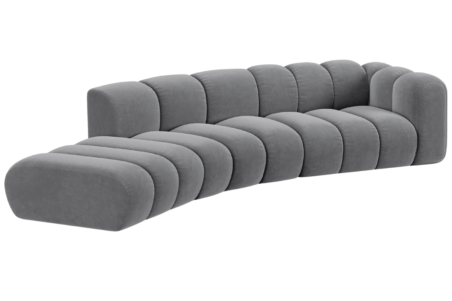 Micadoni Sametová pohovka Lupine 335 cm