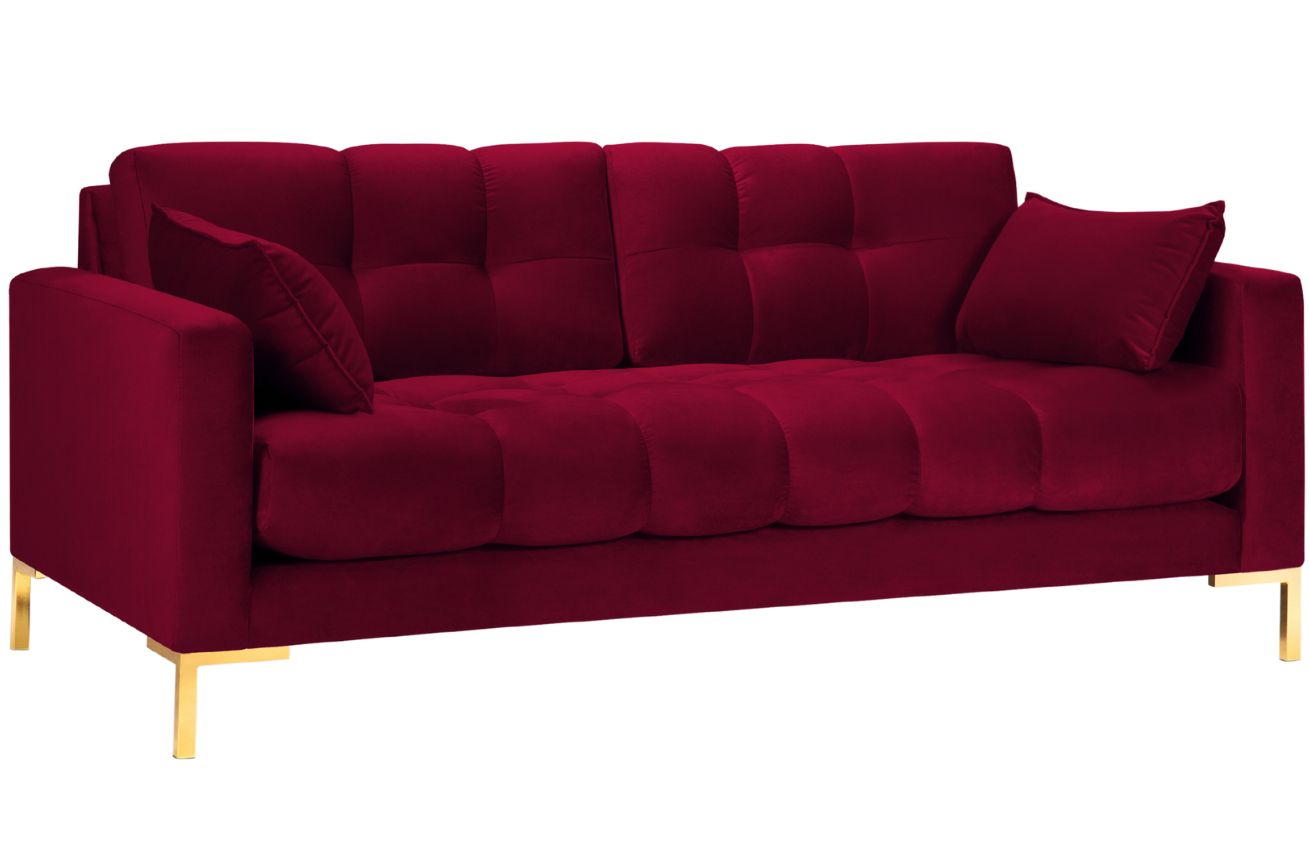 Micadoni Sametová pohovka Mamaia 177 cm