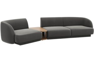 Micadoni Sametov&aacute; pohovka Miley 303 cm