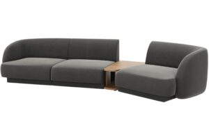 Micadoni Sametov&aacute; pohovka Miley 303 cm