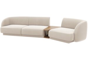 Micadoni Sametov&aacute; pohovka Miley 303 cm