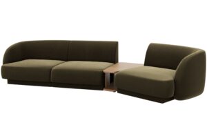 Micadoni Sametov&aacute; pohovka Miley 303 cm