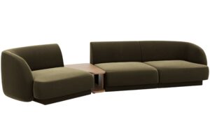 Micadoni Sametov&aacute; pohovka Miley 303 cm