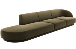 Micadoni Sametov&aacute; pohovka Miley 323 cm