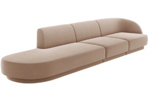 Micadoni Sametov&aacute; pohovka Miley 323 cm