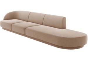 Micadoni Sametov&aacute; pohovka Miley 323 cm