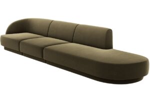 Micadoni Sametov&aacute; pohovka Miley 323 cm