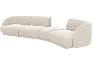 Micadoni Sametov&aacute; pohovka Miley 327 cm