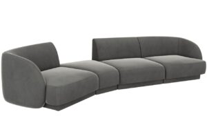 Micadoni Sametov&aacute; pohovka Miley 327 cm