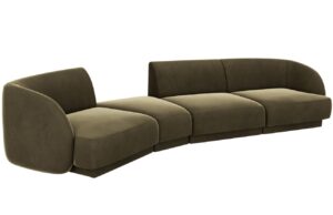 Micadoni Sametov&aacute; pohovka Miley 327 cm