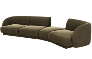 Micadoni Sametov&aacute; pohovka Miley 327 cm