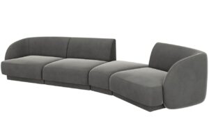 Micadoni Sametov&aacute; pohovka Miley 327 cm