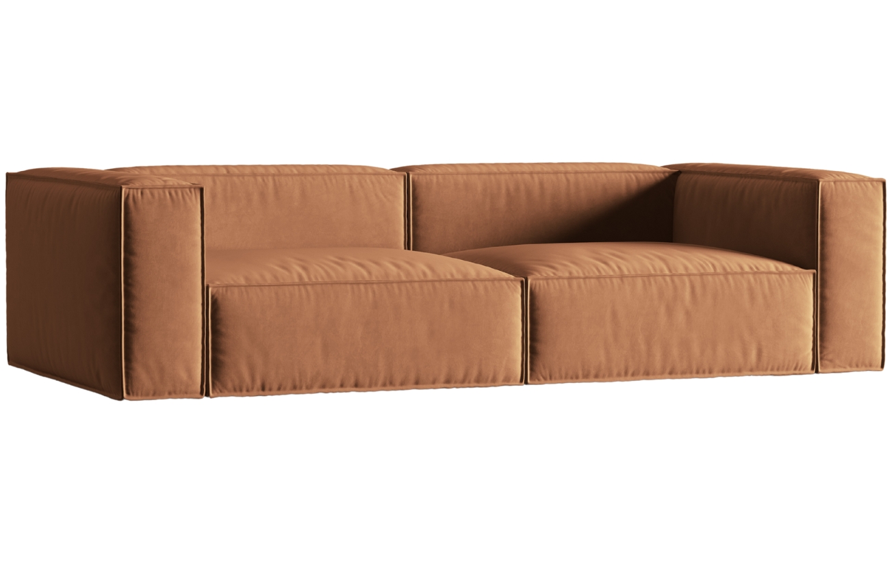 Micadoni Sametová pohovka Nuria 290 cm