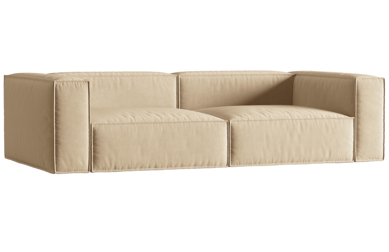 Micadoni Sametová pohovka Nuria 290 cm