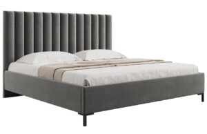 Micadoni Sametov&aacute; postel Allison 140 x 200 cm s &uacute;ložn&yacute;m prostorem