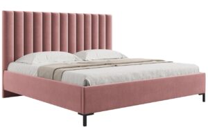 Micadoni Sametov&aacute; postel Allison 140 x 200 cm s &uacute;ložn&yacute;m prostorem