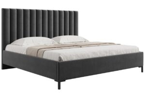 Micadoni Sametov&aacute; postel Allison 180 x 200 cm s &uacute;ložn&yacute;m prostorem