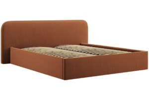 Micadoni Sametov&aacute; postel Elizabeth 160 x 200 cm s &uacute;ložn&yacute;m prostorem